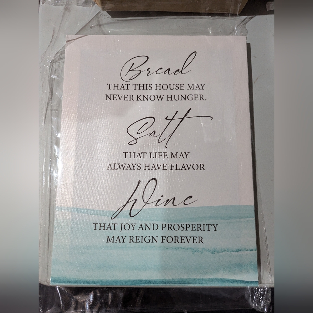 Inspirational Wall Art with Blue Accents